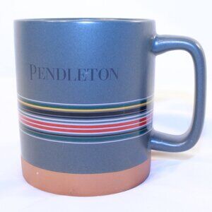 Pendleton Woolen Mills Gray Striped National Park 18oz Ceramic Coffee Mug